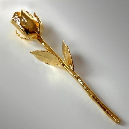 Goldrose 16cm - vergoldete Rose